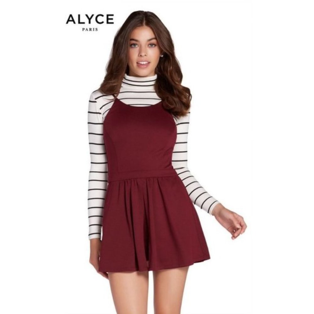 NWT Alyce Kalani Hilliker Burgundy Romper POCKETS